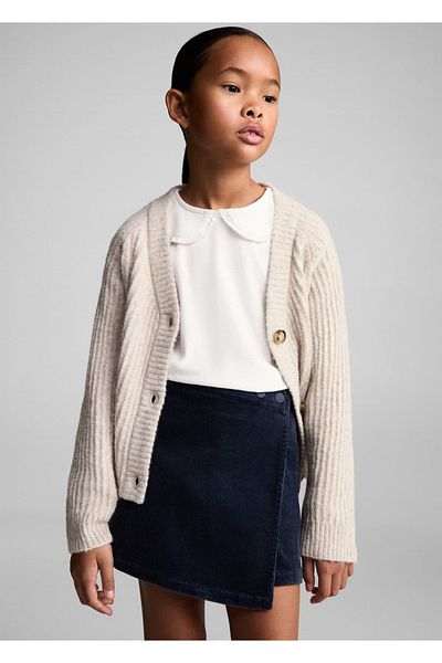 MANGO Kids Βρεφικό μπλουζάκι με γιακά