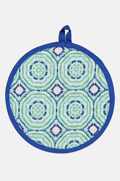 Sttelli Aztec Pattern Hypnotic Pot Holder, Blue