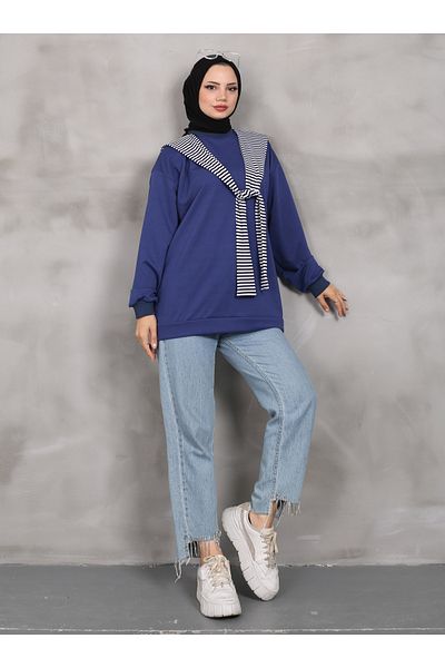 VAV Φούτερ Navy Blue Shawl - Vav