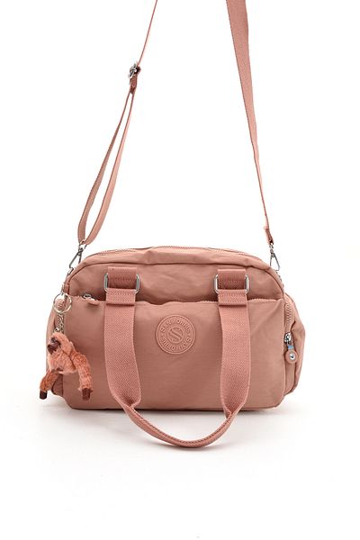 Sanmorris Sn 3030 - Water Resistant, Multi-Compartment Crinkle Bag, Shoulder Pink