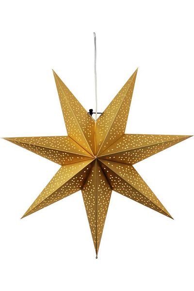 Eglo 410337   "Dot" E14 Lamp Holder Hanging Paper Star Gold 54cm