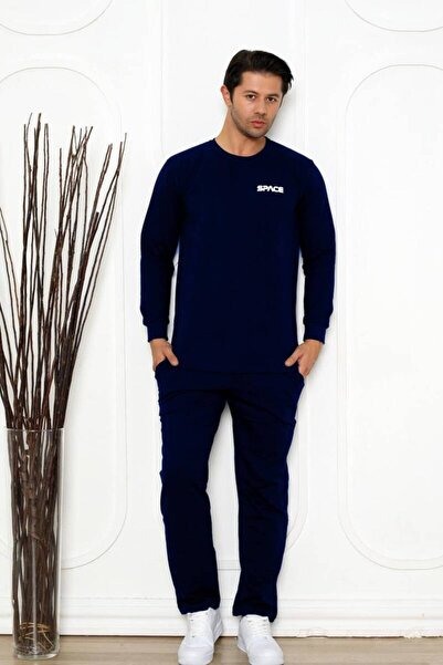 ALİMER Set de pijamale pentru bărbați de iarnă - bleumarin Two Thread Li mate...