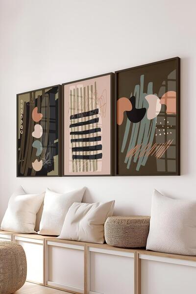 Postifull Set de picturi cu rame, 3 bucăți de rame negre și set de postere cu...