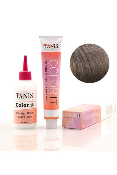 TANİS PROFESSİONAL TANİS COLOR-IT (100 ML) Permanent Saç Boyası 8.1 (Açık Kül...