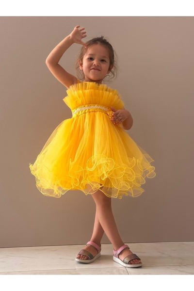 Mnk Baby&Kids فستان فينا توتو أصفر للفتيات - MNK285
