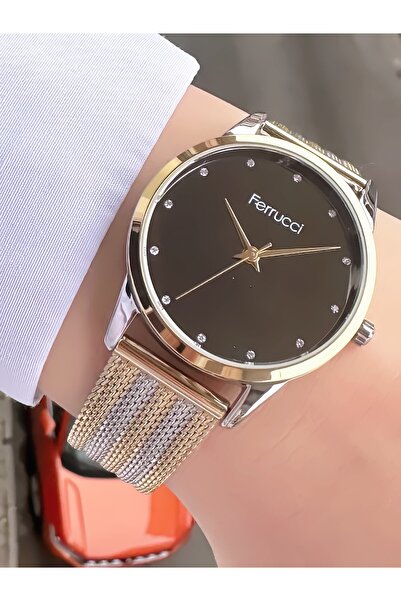 Ferrucci ساعة يد نسائية بحبل من القش