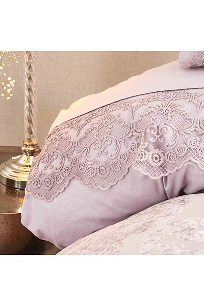 Karaca Home Valeria Best 8 Teiliges Tagesdecken-Set Altrosa