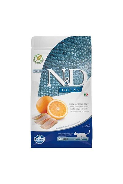 N&D Ocean Grain-Free Herring & Orange Neutered Adult Cat Food 1.5 kg