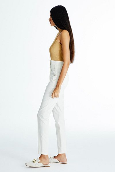 rue. High Waist Ecru Pants