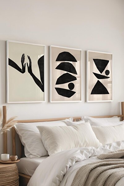 Postifull Комплект рамки за снимки, 3 бели рамки и комплект минималистични ръ...