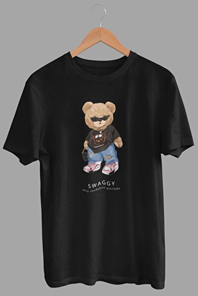 DK DAKSEL Γυναικείο μπλουζάκι με στάμπα σε μαύρο χρώμα