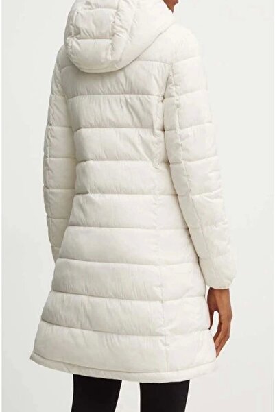 Guess NEW ALETA LONG PUFFE Kadın Krem Mont V4YL05WF3X0-G1O6