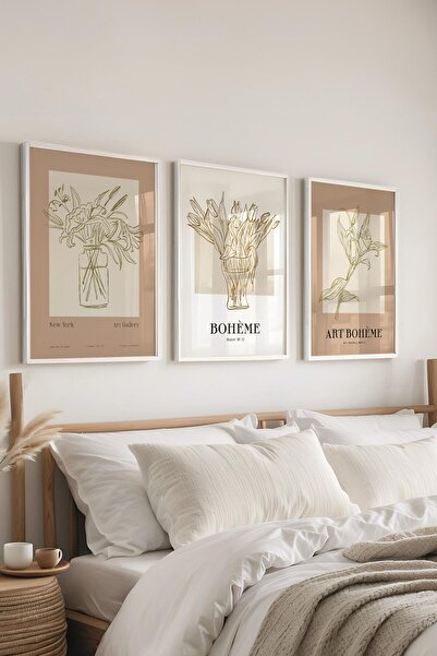 Postifull Set de pictură cu cadru, 3 bucăți de cadru alb și set de postere cu...