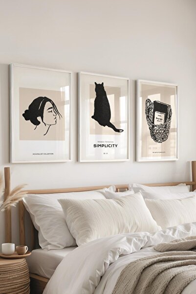 Postifull Set de pictură cu cadru, 3 bucăți de cadru alb și set de postere cu...