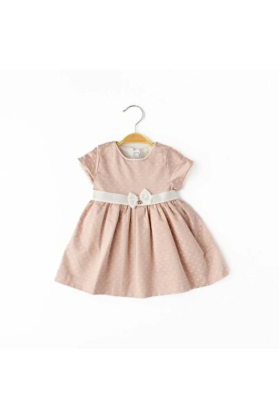Babydola Kız Çocuk Fiyonklu Elbise- 13455