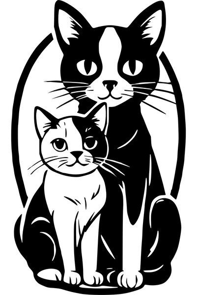 Reysa Tasarım ملصق القطط اللطيفة مقاس 10x10 سم ملصق ملون