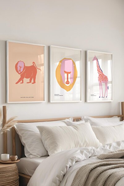 Postifull Set de pictură cu cadru, 3 bucăți cadru alb și set de postere cu te...