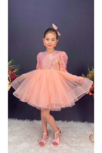 Mnk Baby&Kids Tutu Gren φούστα για κορίτσια με παγιέτες μακρυμάνικο Kikidi φόρεμα MNK0583 SOMON