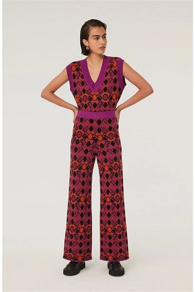 Exquise Patterned Knitwear Trousers