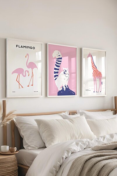 Postifull Set de picturi cu rame, 3 bucăți de rame albe și set de postere min...