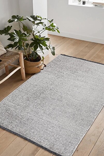 Noa Decorative Carpet Anti-Slip Base Washable Gray Rug