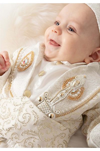 Mnk Baby&Kids Mevlütlük Wedged Şehzade Circumcision Clothing for Baby Boy - Pn417Pn419 Ecru