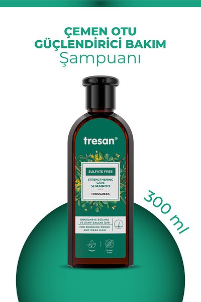 Tresan 300 ml Fenugreek - Strengthening and Sulfate-Free Care Shampoo