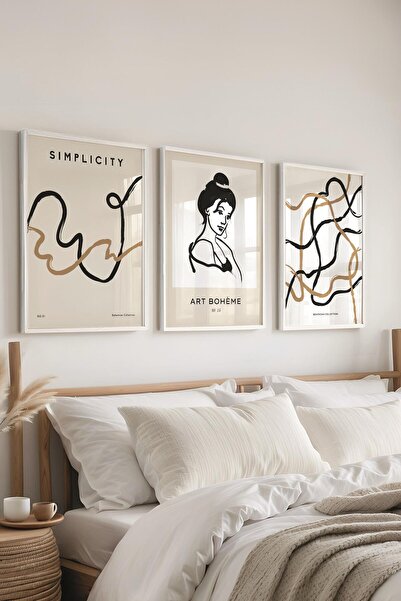 Postifull Set de pictură cu cadru, 3 bucăți de cadru alb și set de postere cu...