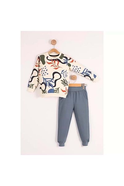 Mnk Baby&Kids Φούτερ για αγόρια - MNK3113 SMOKED Printed