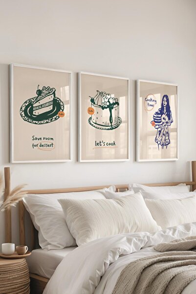 Postifull Set de picturi cu rame, 3 bucăți de rame albe și set de postere cu ...