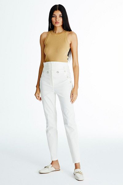 rue. High Waist Ecru Pants