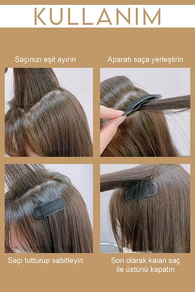 MUJGAN Σετ 2 τεμαχίων με σφουγγάρι και κούμπωμα για ανάγλυφο μαλλιών