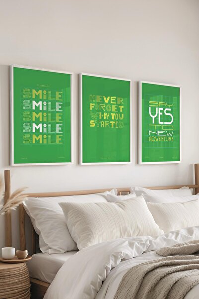 Postifull Set de pictură cu cadru, 3 bucăți cadru alb și set de postere temat...