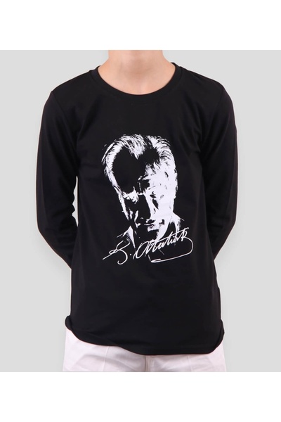 Yonca Çocuk Children's Long Sleeve Atatürk Sweet Badi T-Shirt