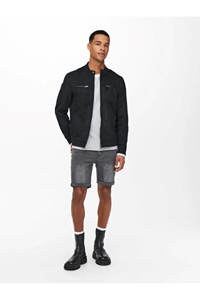 Only & Sons 22021446 Onswillow Falz Leather Jacket - Otw Noos