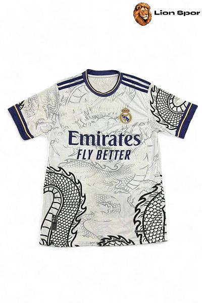 Lion Spor Ρονάλντο Ρ.ε.α.λ. M.a.d.r.i.d. Dragon White Προσαρμοσμένο Σχέδιο Κοντομάνικο Τζέρσεϊ Rerisata