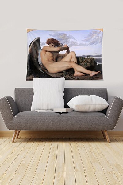 farbala Tapiserie de perete din țesătură din catifea anti-pete cu înger alb