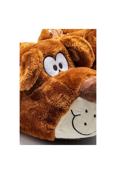 Twigy Fıbert Cute Dog Slippers House Slippers Brown 36/41