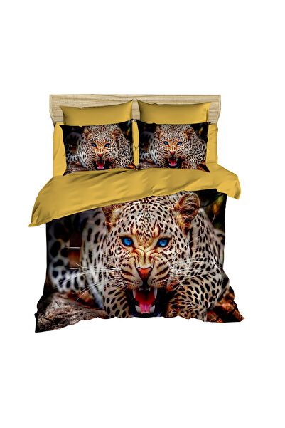 Fabeteks Leopard Nerve 3D Digital Double Duvet Cover Set