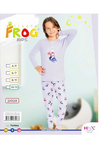 FROG Snowman Printed Thin Cotton Children's Pajamas Set