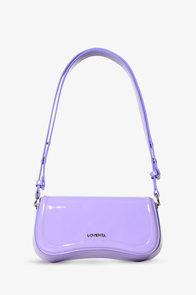 LOVENTA Hera Lilac Baguette Bag - Adjustable Strap