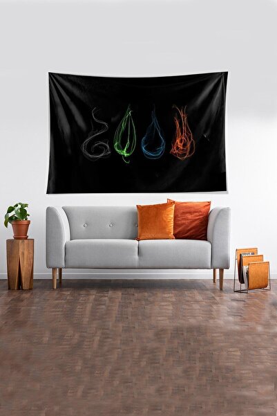 Generic Brand Black 4 Main Elements Patterned Stain Resistant Velvet Fabric W...