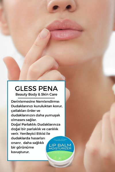 Gless Pena Natural Lip Balm with Avocado, Lemon and Mint Oil Moisturizing Effect 10 ml