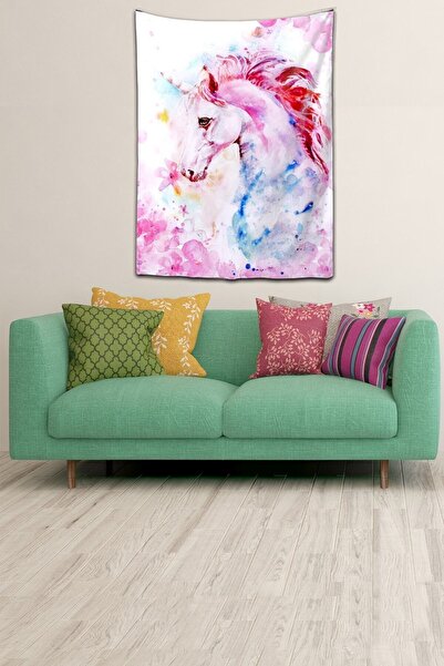 Generic Brand Washable Stain Resistant Honeycomb Fabric Horse Unicorn Pattern...
