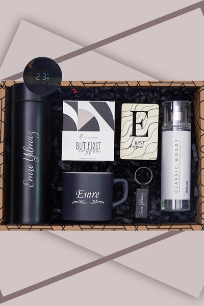 TrendHediye Erkek Hediye Seti & Kişiye Özel Termos,Fincan, Bady Mist, Anahtar...