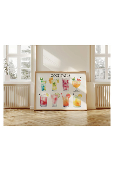 Home Popüler Kokteyller Poster, Duvar Dekoru, Estetik Modern Tablo Çerçevesiz...