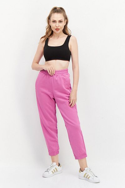 adidas Women Sportswear Fit Embroidered Logo Training Pant, Purple