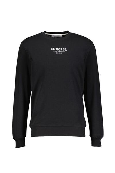 Cazador Men's 3 Thread Sweatshirt Without Patches 5242 Black