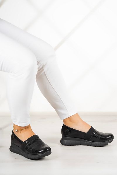 Erkan Saçmacı Pantofi casual Reagan Black Snake din piele naturală