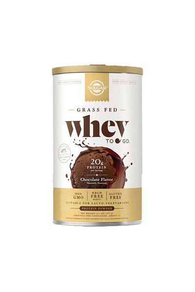 Solgar Grass Fed Whey to Go, Chocolate, 377g